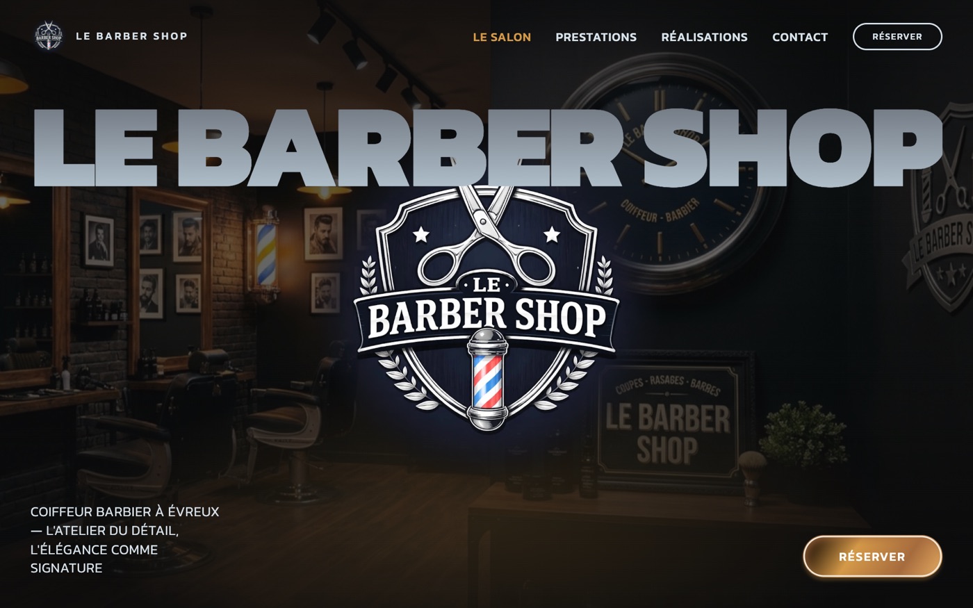 Site Le Barber Shop livré par DAELIO