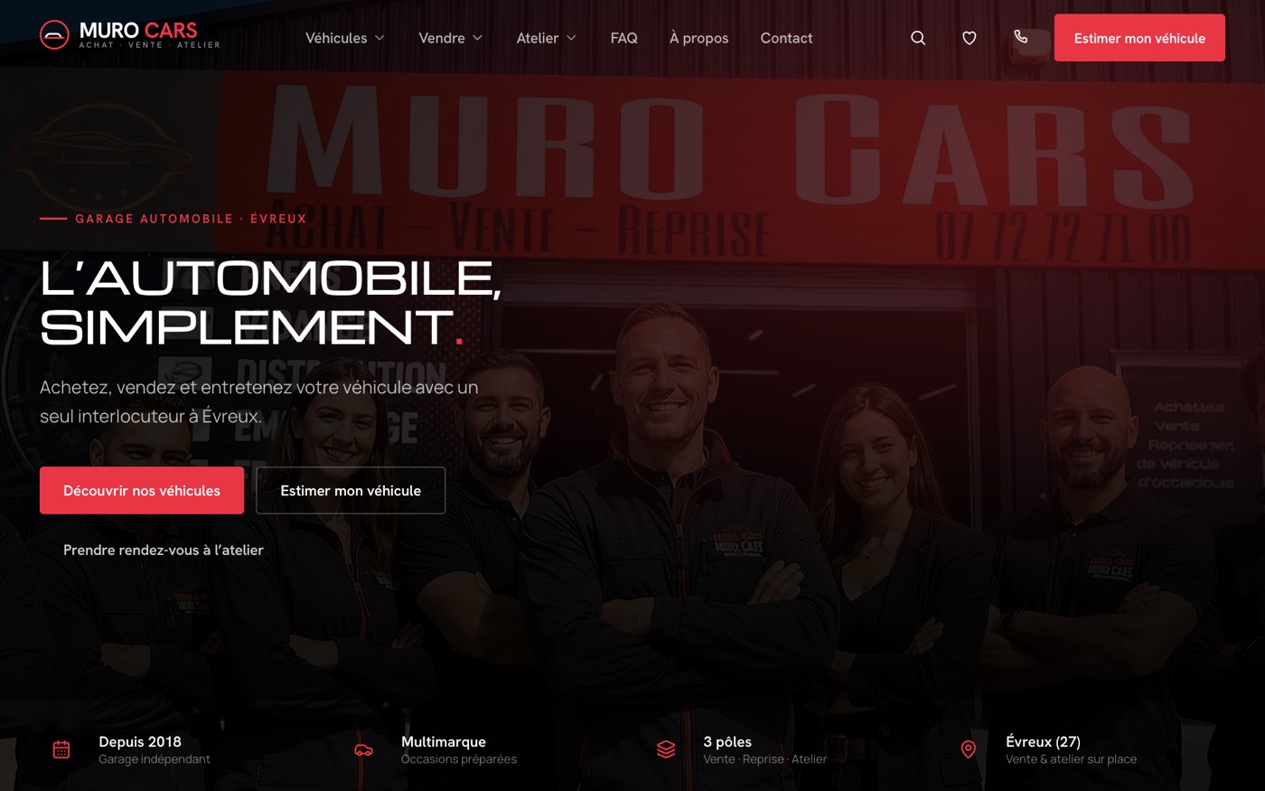 Site MURO CARS livré par DAELIO